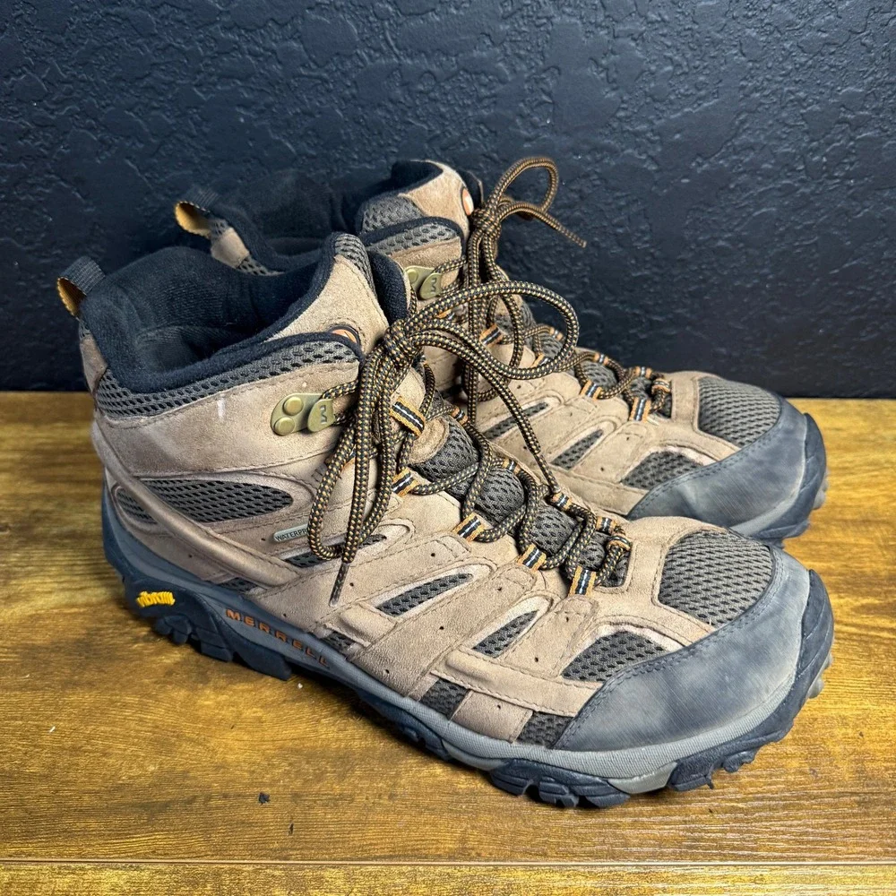 Merrell Moab 2 Mid J06051W Earth Suede Waterproof Hiking Boots Mens 13 Wide
